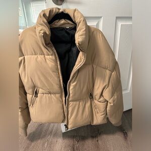 Tan bomber jacket